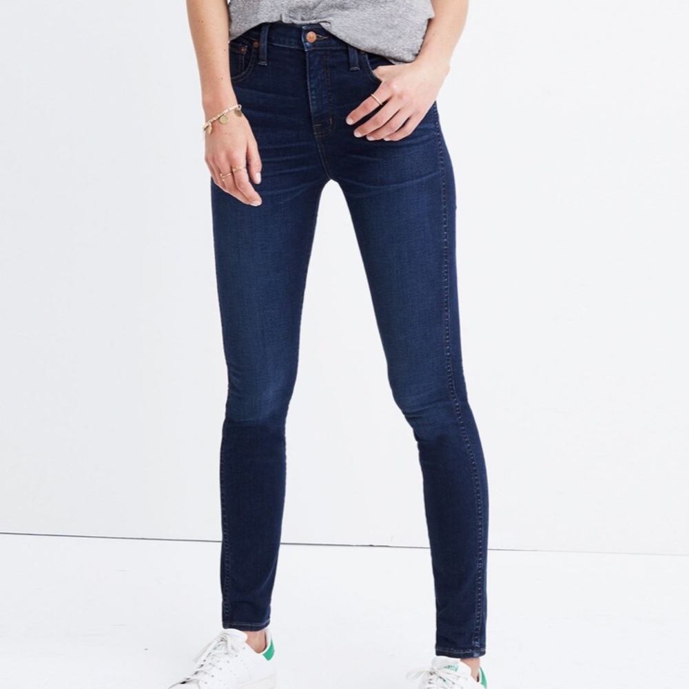 NWOT Madewell 10” High-Rise Dark Wash Skinny Jeans